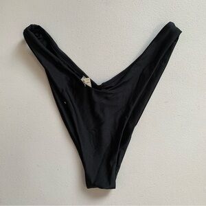 Aerie Size Small Black Cheekier Bikini Bottom Swimwear NWT